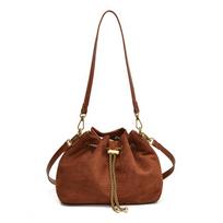 Soft Solid Faux Suede Simple Commuting Crossbody Bags 2026 Hot Sale Sewing Sweet Bags for Women Thread String Women's Handbags žalia