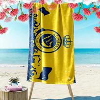 Al Nassr FC Print Beach Towel, Large Soft Quick Dry Towel for Beach Camping Swimming 70cmx140cm(27x55inch) blue