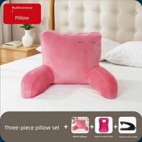 Quanli Multifunctional Hot Water Bottle Pillow, Large Backrest Cushion, Pillow for Girls to Sleep On, Sofa Waist Support Pillow, Home Office Use Throw Pillow-Pink rožinė
