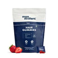 Man Matters Biotin Hair Gummies | 90 Day Pack | Biotin, DHT Blockers, Vitamin A, C, E, Fibre & Zinc | For Stronger and Healthier Hair | Strawber