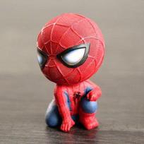 Spider-Man Q Version Action Figure Desktop Car Mount Decoration Toy Collectible Birthday Gift for Boys kneeling position 1pcs