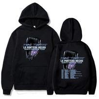 La Pantera Negra Tour Hoodies Myke Towers Rapper Printing Sweatshirts Hip Hop Streetwear Winter Fall Fleece Men Pullovers S black