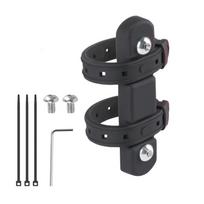 Bicycle Water Bottle Cage Converter Straps: Universal Silicone Mount for Road and Mountain Bikes Black black