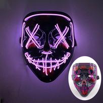 Helovino valymo kaukė LED šviečianti kaukė LED baisi maskarado Cosplay kaukė vyrui moteriai Helovino dovana namo su vaiduokliais rekvizitai black