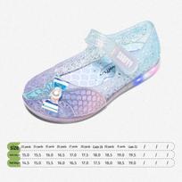 Snuffy Flashing Mermaid Princess Jelly Sandals for Girls - Spring/Summer 2026 Collection 25 white