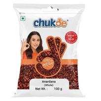 Chukde - Anardana Sabut - Pomogranate Seeds - Whole Blended Spices - 100 Gram - Pack of 1 100GM brown