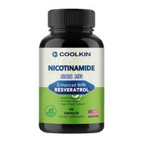 Coolkin Niacinamido kapsulės su resveratrolio ekstraktu, 500 mg porcijoje, 120 kapsulių, tinka tiek vyrams, tiek moterims. 120 black