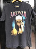 Band Tees × Rap Tees × Black Color Aaliyah Graphic Tee AN49672 S gray