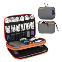 Compact Cable USB Line Power Adapter Headphone Organizer Breathable Storage Bag Large Capacity Charger Bag L pilka