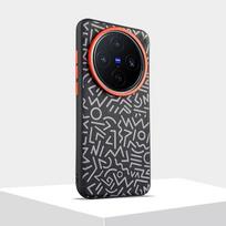 Magnetic Suction Phone Case for Honor Magic 8 Pro Geometric Graffiti Painted Leather Cover for Honor Magic 7 Pro 7RSR Hard Shell Honor Magic8 Pro juoda