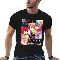 Oshi no Ko, Japanese, Anime, Manga design T-Shirt Graphic Print Short Sleeve T-Shirt XL black