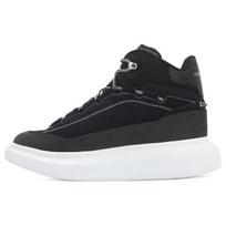 Alexander McQueen High Top Skate Sneaker Black White 682498WIBN71070 44 juoda
