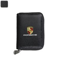 Automobilio odinė nuorodos sertifikato pakuotė Auto vairavimo dokumentų piniginė Porsche Cayenne Panamera Macan 911 718 Taycan Boxster 918 CVF1 black