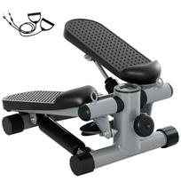 Mini Stepper, Compact Step Machine Exerciser for Home Workouts, with Resistance Bands, LCD Monitor, Non-Slip Pedals 41 x 30.5 x 18.5 cm pilka