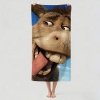 Funny cartoon S-Shrek Towel Drying Bath Towel Applicable To Light Swimming Camping Yoga Beach Out 70cm×140cm brown