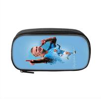 Pen Bag Football Star Student Big Capacity School Supplies Zipper Pencil Pouch Haaland Pattern Pencil Case makeup bag
