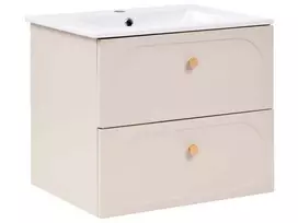 Pakabinama vonios spintelė su praustuvu TARUMIR 60 cm, smėlio spalvos