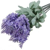 Dirbtinė levandų šilko gėlių puokštė vestuvių vakarėlio namuose „pasidaryk pats“ dekoras, 10 galvų šviesiai violetinė spalva