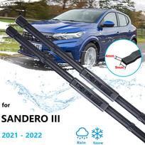 Dacia Sandero Streetway III MK3 DJF BJI 2022 Hečbekui Priekinis Galinis Valytuvų Rinkinys Langas Priekinis Stiklas Automobilis Rear Wiper gray