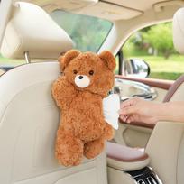 Red Panda Plush Toy Wall Stuff Tissue Box Cute Dog Bear Car Tissue Case Napkin Dispense Kawaii Doll Home Decoration beige