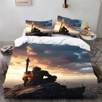 Black Myth Wukong Quilt Cover Bedding Set,Children's Soft Bed Cover,Single Double Full King Bed King Bed Set 135x200cm white