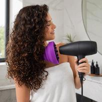 Portable Hair Dryer Diffuser Silicone Material Collapsible Diffuser Attachment  For Curly Hair black