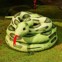 Simulated spotted boa constrictor doll plush toy zodiac snake big snake doll whole person funny birthday gift 100cm（0.1kg） beige