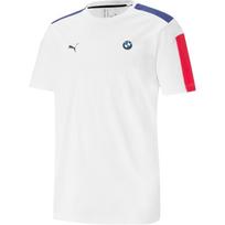 PUMA BMW Motorsport T Shirts Men's White Crew Neck Moderate Straight Fit 599516-02 XS balta