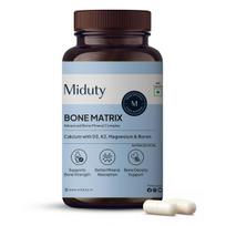 Miduty Bone Matrix – Advanced Calcium Citrate with Vitamin D3 & K2 – Chelated Magnesium, Zinc & Boron – 11-Nutrient Complete Bone Support Formul