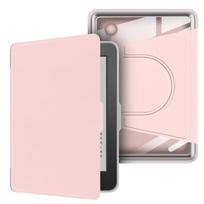 Magnetinis dizainas 6 colių elektroninės knygos dėklas Automatinis budėjimas/miego režimas Nuimamas stovas Dangtelis PU oda Akrilas KOBO Clara Color/2E/BW rožinė