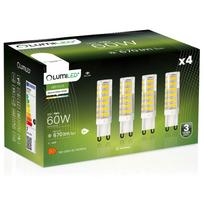 4X LED lemputė G9 kapsulė 7W = 60W 670Lm 4000K neutrali 360° Lumiled