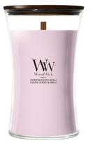 Žvakė, aromatinė WoodWick Cherry Blossom & Vanilla, 90 - 140 h, 609 g, rožinė sp.