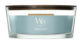 Žvakė, aromatinė WoodWick Cedarwood & Ocean Moss, 40 - 65 h, 453 g, mėlyna sp.