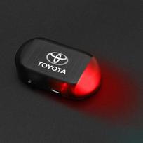 LED saulės energija įkraunama netikra apsaugos lemputė, imituojanti automobilio LED įspėjamąją lemputę, skirta Toyota Corolla Yaris Chr Auris RAV4 Camry Highlander black