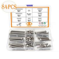 408vnt200vnt84vnt304 nerūdijančio plieno išorinis šešiakampis varžtas veržlė rinkinys M4M5M6M8 šešiakampis varžtas 84Pcs Hexagon Bolt M6