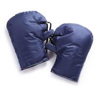 Kids Winter Electric Motorcycle Gloves,Warm Mittens Thickened Handlebar Gloves Windproof Waterproof Scooter Handmuff tamsiai mėlyna spalva