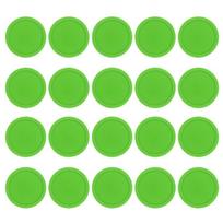 20Pcs 2.5inch Plastic Round Air Ice Hockey Pucks Air Hockey Replacement Pucks green