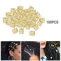 100 Pcs Dirty Hair Bun extension Buckles Adjustable Beads Decoration Clips for Women Girls auksas