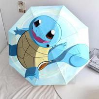 Squirtle animacinio personažo raštas, automatiškai susiskleidžiantis skėtis, nešiojamas ir sulankstomas dizainas, 8 šonkauliai, kalėdinė arba gimtadienio dovana. įvairiaspalvis