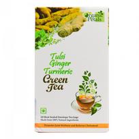 Žalioji arbata su Tulsi, imbieru ir ciberžole (20 pakelio), „Tulsi“ imbiero ciberžolės žalioji arbata, „WinTrust Pharmaceuticals“. white