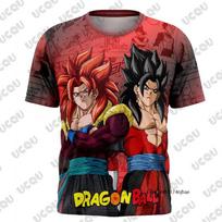 Hot Sale Anime Dragon Ball Son Goku Vegeta 3D Print Men's Cosplay T-shirt Summer Short Sleeve Tees Casual Sports Kids/Adult Tops 110 black