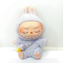 For 15/17Cm Labubu Vinyl Plush Doll Clothes Labubu Pendant Lucky Purple Bow Dress Labubu V1/V2/V3 Clothes Accessories no doll