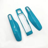 Car Color Miami Blue For Porsche Cayenne 718 Macan Panamera 911 Boxster 3 4 Button Remote Car Key Case Cover Fob Bag Accessories white