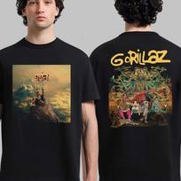 Gorillaz The Mountain Album Cotton Unisex Shirt 2026 Summer New Men's Women's Fashion Y2k Short Sleeve Graphic Tshirt Fan Gif... S įvairiaspalvis