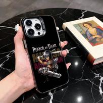 A-Attack on T-Titan M-Mikasa A-MA  Phone Case For iPhone 17,16,15,14,13,12,11 Plus,Pro Max,XS,Colorful Silver Black Cover iPhone14 white