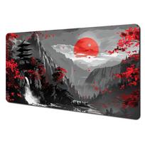 Red and black art landscapes large Mouse Pad anti-slip Durable Desk Mat offices accessories keyboard mouse mat tapis de bureau 600x300x2mm gray