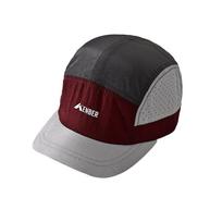 Breathable Perforated 5 Panel Camp Cap Men Quick Dry Nylon Running Hat Color Block Outdoor Hiking Gorpcore Sports Baseball Cap Adjustable raudona