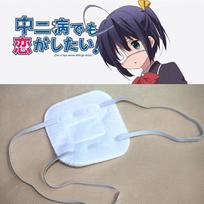 Anime vienos akies kaukė Patogus akių pleistras Plaunamas įdubęs akių pleistras Cosplay teminio vakarėlio aksesuarai Cosplay kostiumas balta
