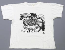 Rare VTG S.A.L. Salvador Dali Horseman Art Graphic T Shirt 90s Demart White XL XL black