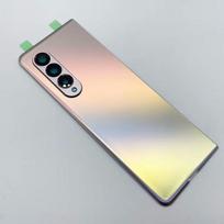 For Samsung Galaxy Z Fold 3 5G F926 Fold3 Glass Battery Back Cover Repair Replace Door Phone Rear + Camera Lens sidabras